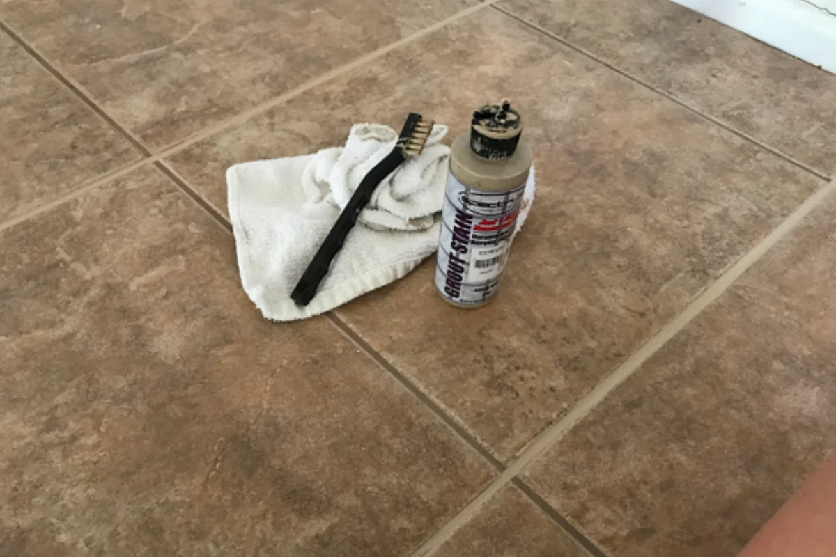 Grout color cleaning 